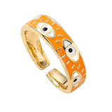 Bague mauvais oeil orange